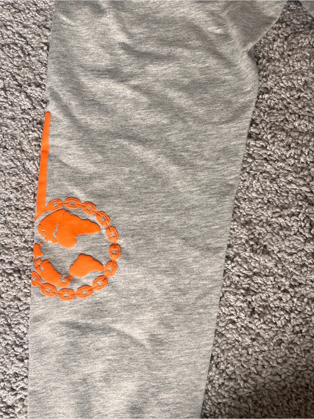 Honor The Gift Grey Joggers Kids Size 12 Orange Graphic Streetwear Sweatpants